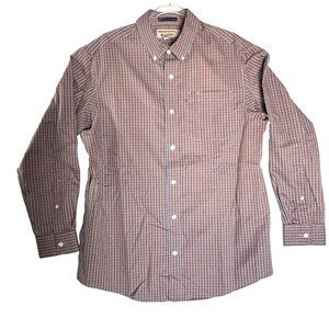 DULUTH TRADING Mens Medium Shirt WRINKLE FIGHTER Long Sleeve‎ Relaxed Fit Plaid